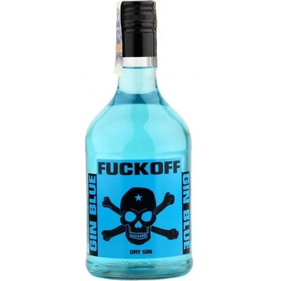 FuckOff Blue Dry Gin 40% 0,7 l (čistá fľaša)