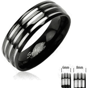 Steel Edge Titanové snubní prsteny Spikes 715