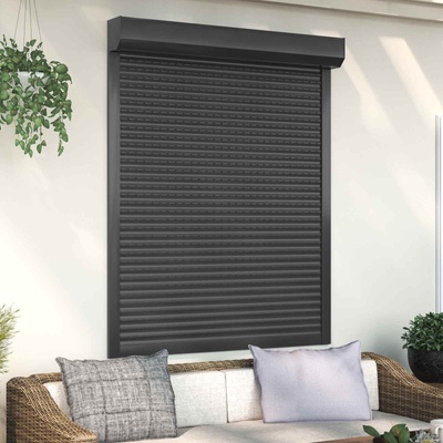 vidaXL Ролетна щора Антрацит 120 x 150 cm Алуминий и полиреутан (42047071)