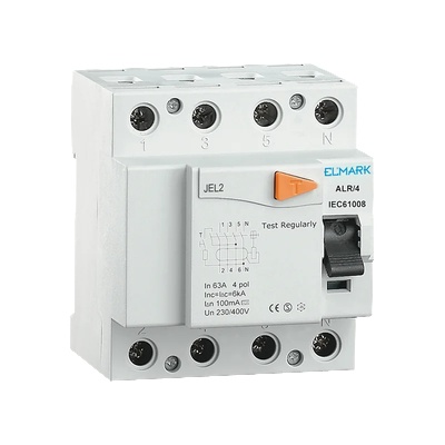 ELMARK ДЕФЕКТНОТОКОВА ЗАЩИТА jel2 4.5ka 4p 25a/30ma (40821)