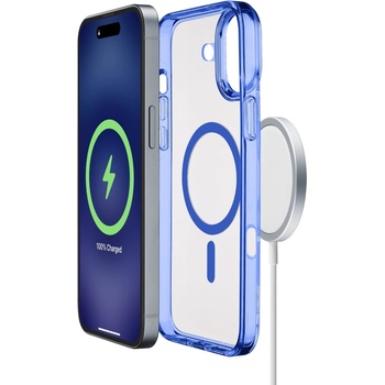 Cellularline Калъф Cellularline - Iconic Mag, iPhone 16 Plus, MagSafe, син (ICONICMAGIPH16MAXB)