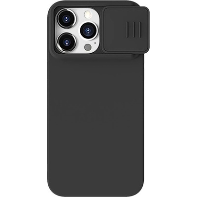 Nillkin CamShield Silky Magnetic Silicone Case - силиконов (TPU) калъф с MagSafe за iPhone 15 Pro Max (черен)