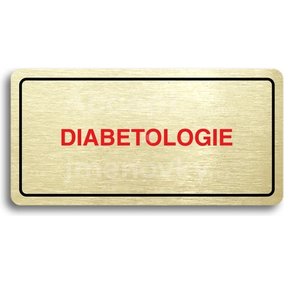 ACCEPT Piktogram DIABETOLOGIE - zlatá tabulka - barevný tisk
