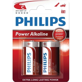 Image 1 of Philips Батерии алкални Philips Power LR14(C), 1.5V, 2 бр (LR14P2B)