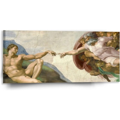 Sablio Obraz Stvoření Adama - Michelangelo Buonarroti - 110x50 cm