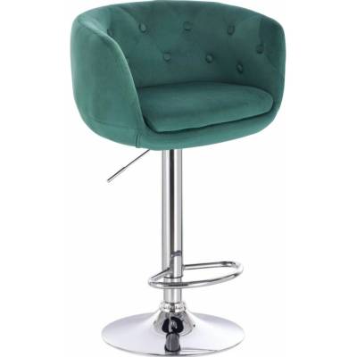 LuxuryForm Design Montana Velur na striebornom tanieri zelená