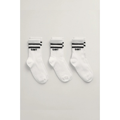GANT LOGO RIB SOCKS 3 PACK biela 19/21