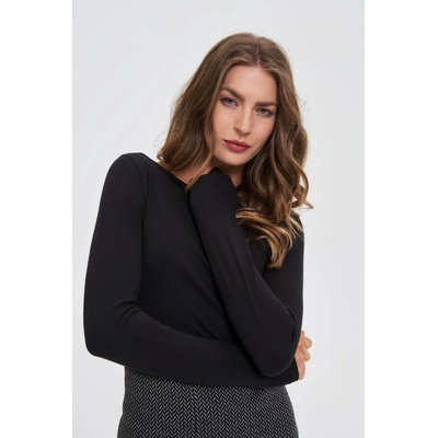 Moodo Прилепнала черна блуза с дълъг ръкав Moodo Moodo | Cheren | ЖЕНИ | XXL