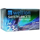 Wellion Safety Lancets 23G Lanceta bezpečnostná priemer 2,2 mm, sterilná, jednorazová 200 ks