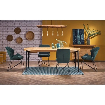 Halmar Разтегателна маса inferno натурален дъб / черно