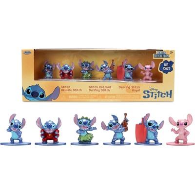 Комплект нано фигурки Jada Toys Disney - Stitch, 6 броя, 4 cm (9336325314R00)