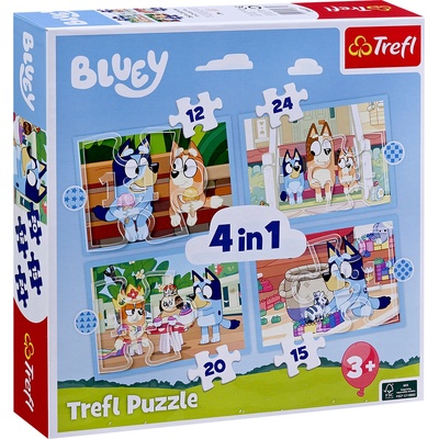 Trefl Пъзел Trefl 4 в 1 - Светът на Блуи (34637)