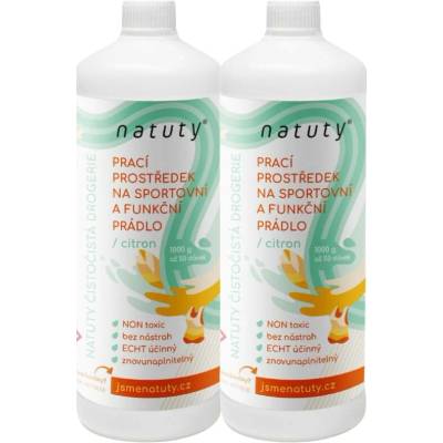 Natuty Prací prostředek na sportovní a funkční prádlo s vůní citronu 2 x 1 l