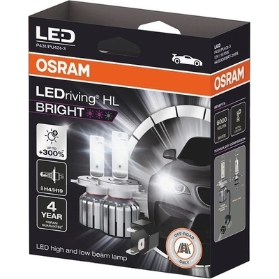 OSRAM LEDriving HL Bright 300 H4/ H19 15W 12V (64193DWBRT-2HFB)