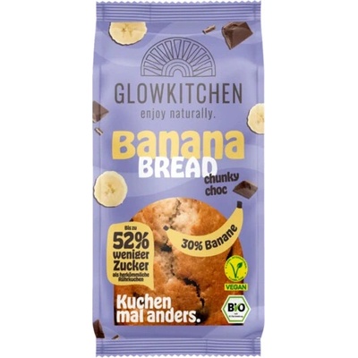 Glowkitchen Banánový chlebíček s čoko kousky 240 g bio BIO VEGAN