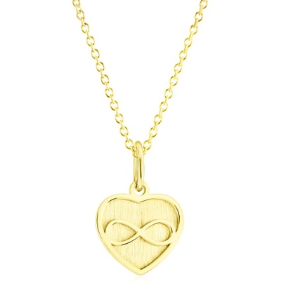 Gemmax Zlatý řetízek se srdíčkem a symbolem nekonečna GLSYN-42511-36261