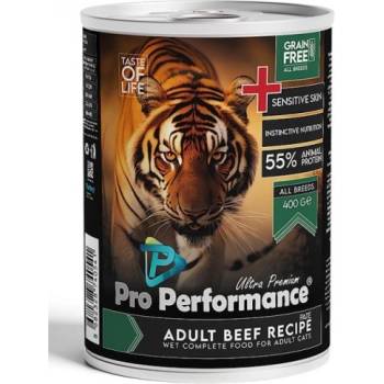 Pro Performance Adult Beef can - консерва за пораснали котки с говеждо, 400 гр, Турция - 125053