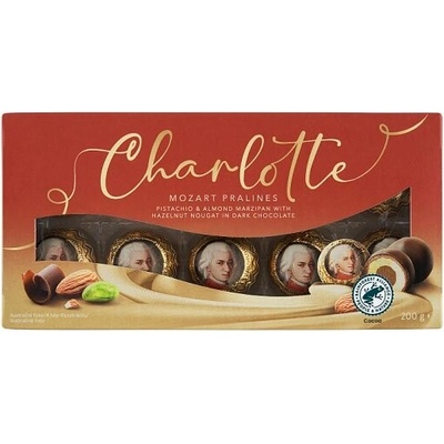 Charlotte Pralinky v hořké a mléčné čokoládě s lískooříškovým nugátem 200 g
