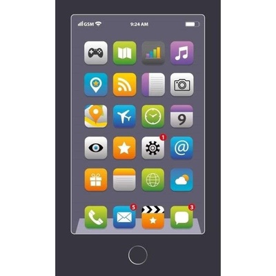 DETEXPOL Dětský ručník Telefon Grey 50 x 30 cm
