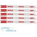 YATO List do priamočiarej píly 100 mm na drevo TPI6 5 ks Bi-Metal