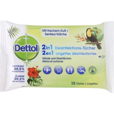 DETTOL dezinfekčné obrúsky na cesty 15 ks