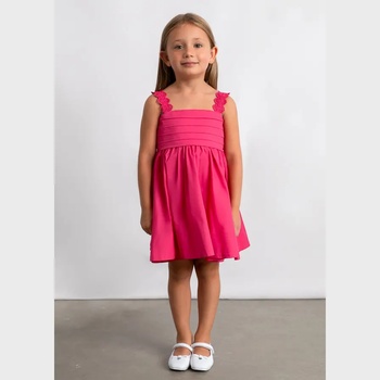 Mayoral Рокля сатен в тъмнорозов цвят за мини момиче Mayoral