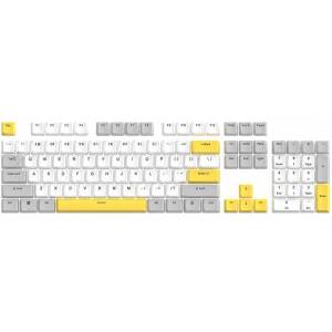 Marvo комплект капачки за клавиатура MARVO-KP-04-YL - PBT материал, 104 броя, бяло/жълто/сиво (MARVO-KP-04-YL)