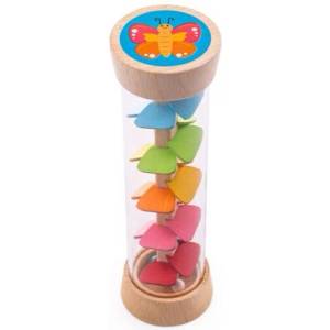 BIGJIGS Дървена дрънкалка - Дъжд в градината (bb550)