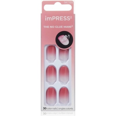 KISS imPRESS The No Glue Mani umelé nechty samolepiace Beat The Heat 30 ks