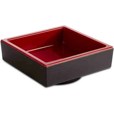 APS Mísa čtvercová Asia Plus černá červená 0,05 l