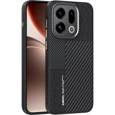 OPPO Магнитен Калъф ABEEL за Oppo Find X9 5G - PC+TPU, Алуминиева сплав, PU кожа, Вкл. Протектор - 2 Цвята