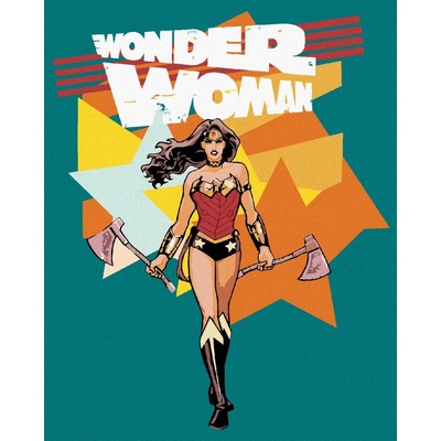 Zuty Wonder woman a sekera plakát 40 x 50 cm vypnuté plátno na rám 8596530191490