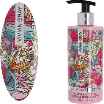Vivian Gray Aroma Selection Raspberry & Rose mléko na ruce a tělo 400 ml