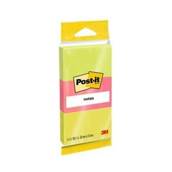 3M™ Post-i bločky, 51 x 38 mm, zelená, ružová, žltá, 3 bločky po 100 lístkov