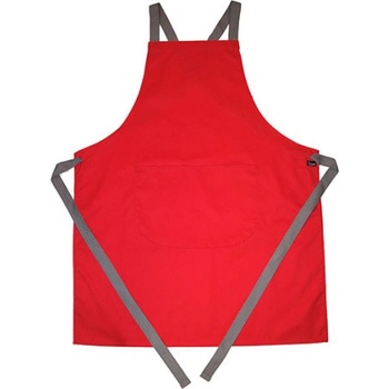 Dennys London Unisex dlouhá zástěra s laclem DP130 Red