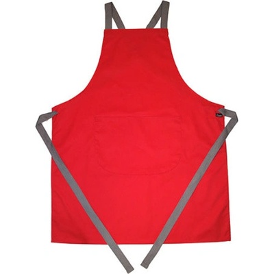 Dennys London Unisex dlouhá zástěra s laclem DP130 Red