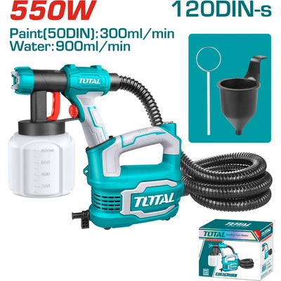 Електрическа система за боядисване TOTAL Industrial, HVLP, 550 W, 0.85 L/min (TL IND TT5006)