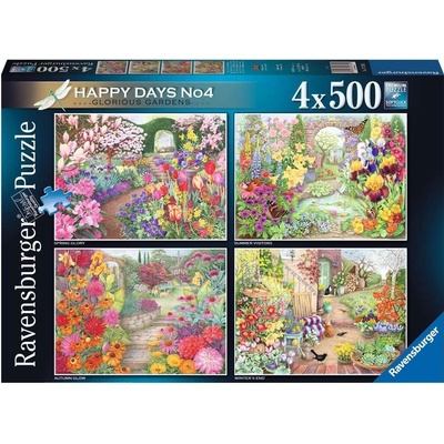 RAVENSBURGER Nádherné zahrady 4x500 dílků