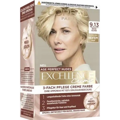 LOreal Paris Age Perfect, Barva na vlasy 9.13 Světlá popelavá blond, 180 ml