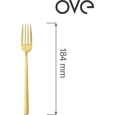 Ove 12 ks Vidlička dezertní 184 mm OVE Amarone Gold