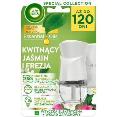 Air Wick Elektrický osvěžovač Kvetoucí jasmín a frézie komplet 19 ml