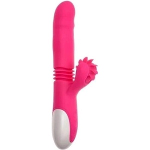 Mokko Toys Мултифункционален вибратор с тласъци "gristmill pink" 24 см