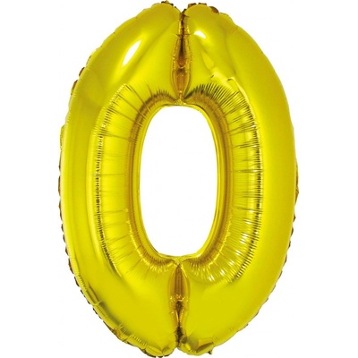 Balon foliový číslice 0 zlatá 85 cm