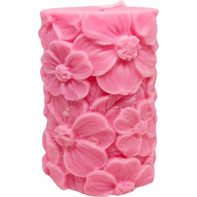 Svíčkománie3D Sloup z květin růžová 205 g