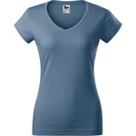 MALFINI Malfini fit v-neck 162 / Дамска тениска с v-образно деколте - деним l (1626015)