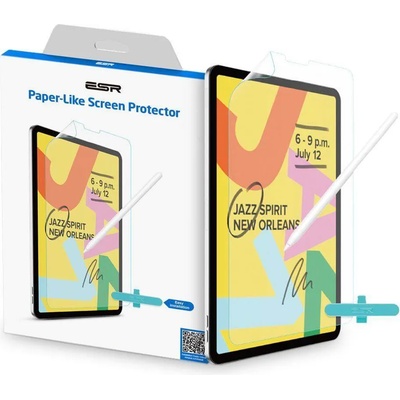 ESR Paper Feel Screen Protector - качествено защитно покритие (подходящо за рисуване) за дисплея на iPad Pro 12.9 M1 (2021), iPad Pro 12.9 (2020), iPad Pro 12.9 (2018)