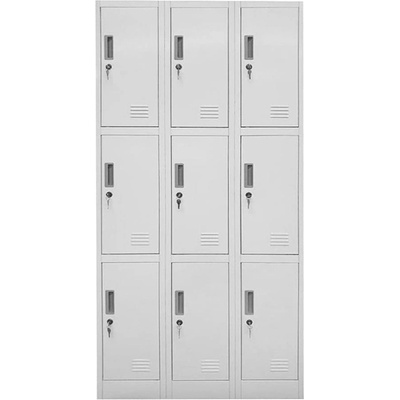 RFG Гардероб RFG, метален, троен, с девет клетки, 90 x 45 x 185 (4035180030)