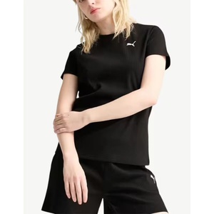 PUMA Ess Elevated Rib Tee Black - magazinko