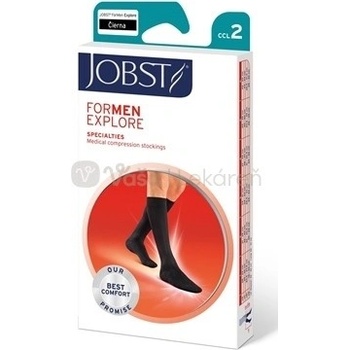 Jobst for Men Explore kompresívne lýtkové pančuchy so špicou bežná dĺžka čierne