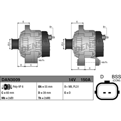 Generátor DENSO DAN3009